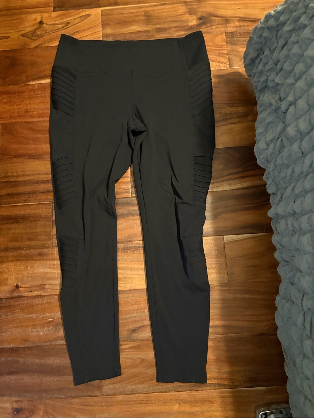 Athleta Delancey Moto Tight Leggings Black Pull On Pants Size XL (1184)
